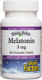 Stress-Relax Melatonin 3 mg by Natural Factors, Natural Sleep Aid, Resets Sleep-Wake Cycle, 90 Chewable Tablets,