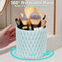 WAFJAMF Makeup Brush Holder 360 Rotating Cosmetics Holders Storage Cup for Vanity Desktop Bathroom Countertop 5 Slot Makeup Brushes Container - Classic Style - Haze Blue by WAFJAMF