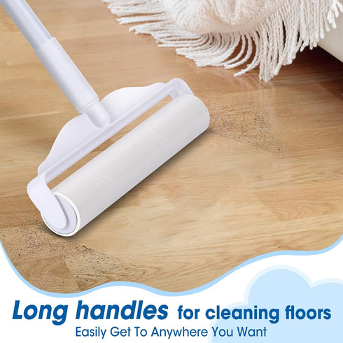 AZEN Large Lint Rollers for Pet Hair, Extra Sticky 9.45 in Rollers for Floor Carpet, 180 Sheets with Handle