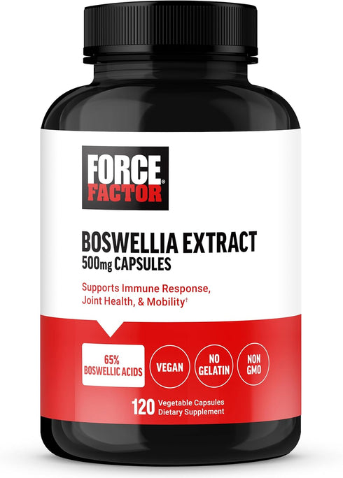 FORCE FACTOR Boswellia Extract Capsules - Immune Support Supplement and Joint Health Supplement for Women and Men, Made