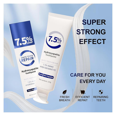 Yawlex 7.5% 4.23oz (White*2PCS) Hydroxyapatite Toothpaste Hydroxyapatite Toothpastes for Enamel Protection and Tooth