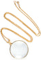 Gold Chain Necklace with 1-3/4 Inch Optical Magnifier Lens, 36-Inch for Reading, Jewelry, Increase Vision