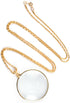 Gold Chain Necklace with 1-3/4 Inch Optical Magnifier Lens, 36-Inch for Reading, Jewelry, Increase Vision