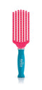 Premium Mini Tangle Buster Brush, Soft Nylon Bristles, Teal and Pink Color, Ideal for Wet and Dry Hair