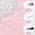 RODAKY 1000PCS White Nail Charms, 3D Bows Heart Butterfly Charms for Nail Art Decoration, DIY Accessories