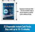 General Medi Instant Ice Cold Pack, 25 Packs Disposable Cold Therapy Ice Packs for Pain Relief, Swelling, Inflammation