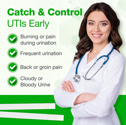 Easy@Home UTI Tests: Women’s Urinary Tract Infection Testing Strips, Fast Results, 3 Pack
