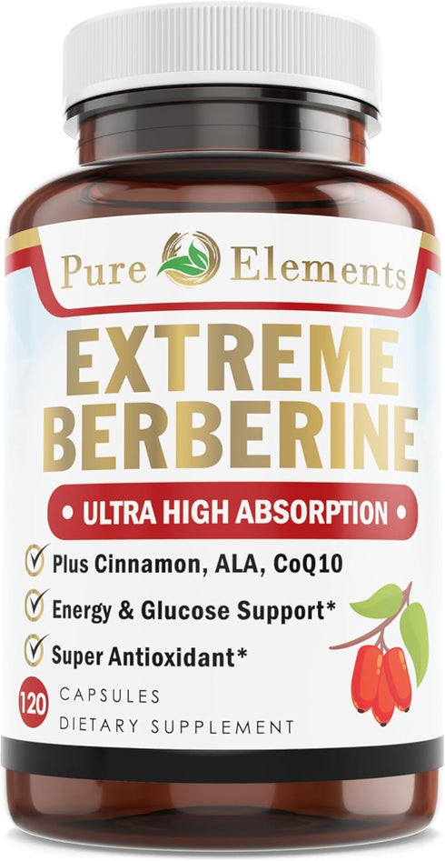 Extreme Berberine Plus with ALA, CoQ10, Turmeric, Cinnamon & 21 Herbs for Healthy Blood Sugar & Immunity