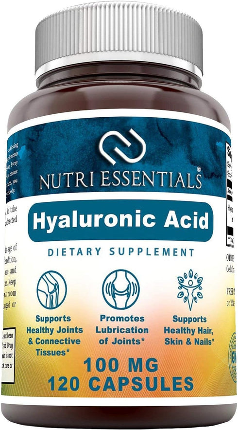 Hyaluronic Acid Dietary Supplement - 100 mg, 120 Capsules for Joint Health