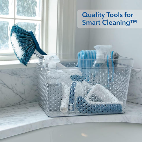 Unger EZ Reach Shower Tub & Tile Scrub Brush, Bathroom Cleaning Supplies, Great for Showers, Fixtures, Bathtubs