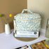 Large Travel Makeup Bag, Quilted Floral Cotton Cosmetic Organizer for Women and Girls