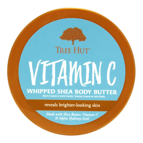 Tree Hut Vitamin C Whipped Shea Body Butter, 8.4oz Lightweight Hydrating Moisturizer with Natural Shea Butter