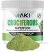 AKI Cruciferous Superfood Green Mix Powder, Made from Kale, Broccoli, Brussels Sprouts, 5.3oz/150g