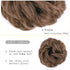 MORICA 2PCS Messy Bun Hair Piece, Fake Curly Wavy Synthetic Chignon Ponytail for Women, Light Golden Brown