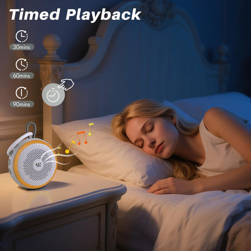 WorWoder 20 White Noise Machine - Portable Sound Machine for Baby Adult, Non-looping Soothing Sound, Noise Canceling
