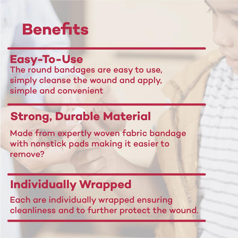 Dealmed Flexible Fabric Oval Spot Adhesive Bandages – 100 Count Non-Stick Pad, Latex Free for First Aid
