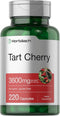 Horbaeach Tart Cherry Extract Capsules - 3600mg, 220 Pills, Non-GMO, Gluten Free Herbal Supplement