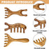 hinbkenla 3 5 Pcs Scalp Massage Tool,Foot Massager Tool,Wooden Scalp Massager, Massage Comb,Foot Massage Tool,Labor