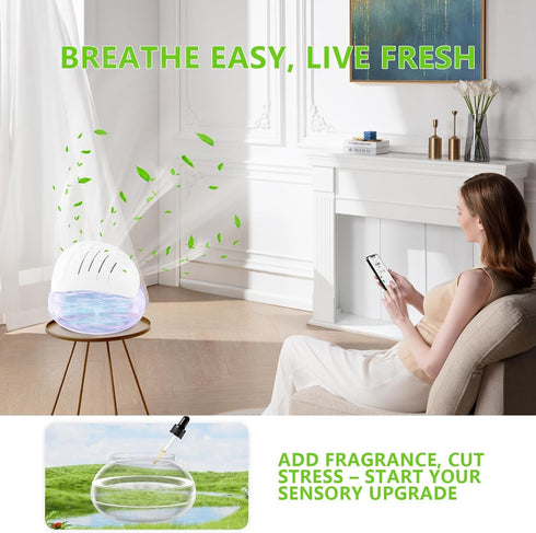 ySky Water Air Purifiers for Home, Air Washer Aroma Diffuser, Air Filter Washer Humidifier, Essential Oils Aroma