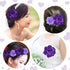 Rose Hair Clip - 4 Pcs Fabric Flower Hairpins, Mexican Hair Flowers for Women Girls Wedding Party (Purple)