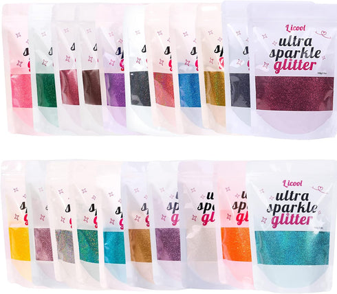 Holographic Fine Glitter, 100g Craft Glitter for Epoxy Resin, Iridescent Sequins for Face, Body, Hair, Eye Makeup