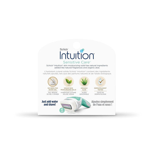 INTUITION Schick Refill, Razors for Women Sensitive Skin, 6 Count (Pack of 1) with Organic Aloe