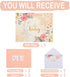 13" Large Light Orange Gift Bag Set with Greeting Card & Tissue Paper (Gold Foil ‘Oh Baby’) for Baby Shower, 1 Pcs