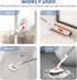 SetSail 4-in-1 52-inch 3 Tile Tub Floor Scrubber with Adjustable Long Handle Shower Cleaner Brush with V-Shaped Grout