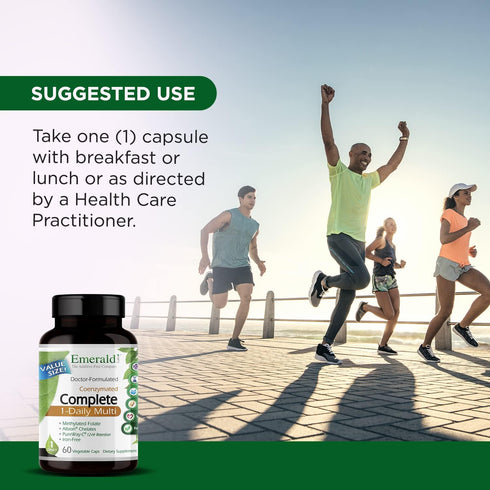 EMERALD LABS Complete 1-Daily Multi - Multivitamin for Men & Women with Vitamin C, 60 Vegetable Capsules
