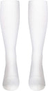 NuVein Compression Socks, 15-20 mmHg Support for Men, Knee High, Closed Toe, White, Large