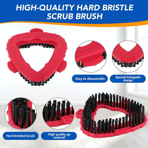 Spin Mop Scrub Brush Head for O Ceda EasyWring 1-Tank System ¦ Hard Bristle Brush Attachment for Bathroom, Kitchen, Tile