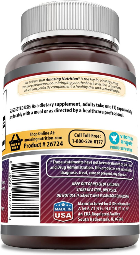 Amazing Formulas Inositol 500 mg 200 Capsules Supplement | Vitamin B8 | Non-GMO | Gluten Free | Made in USA