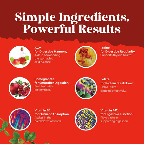 Apple Cider Vinegar Gummies for Weight Loss, Detox & Gut Health Support - 60 Count ACV Chews with B12