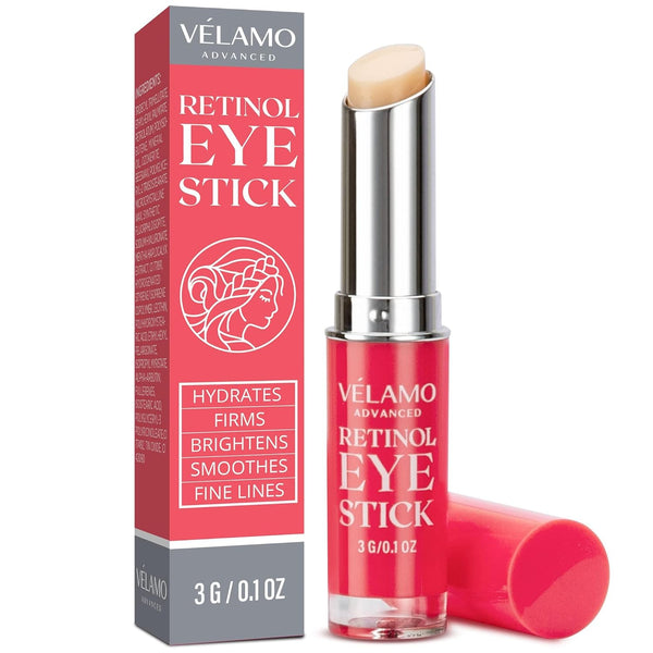 Retinol Eye Stick & Cream, Under Eye Anti Aging Cream, Brightening Eye Balm Reduces Fine Lines & Dark Circles