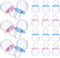 SILENRADAWN 24pcs Shower Candy Boxes Pacifier Shape Blue and Light Red Snack Containers