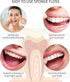 Easy-to-Use Sponge Floss - Cleaning of Implants and Bridges with Stiff Plastic Ends for Oral Hygiene