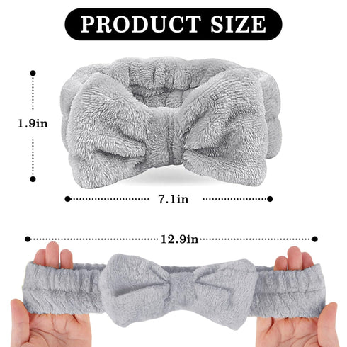 LADES Soft Skincare Headband, Adjustable, Comfortable & Stretchy Fabric for Makeup, Non-Slip Hair Control