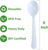 Plastic Utensils Spoon Individual packaging Silverware Bulk Pack Disposable Cutlery Party Supply Heavy Duty Spoons (50, White - Spoon)