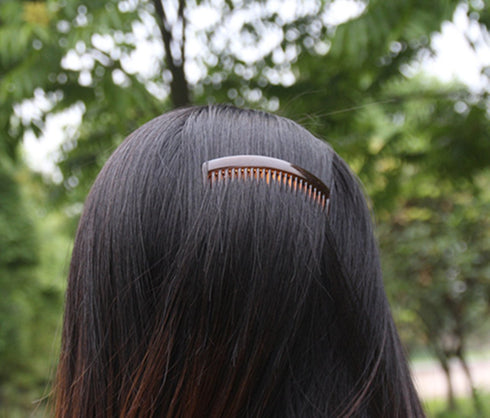 Yeshan 3.2" Plastic Hair Side Comb with Teeth Comb HairPin Clip for Women, Brown (12pcs)