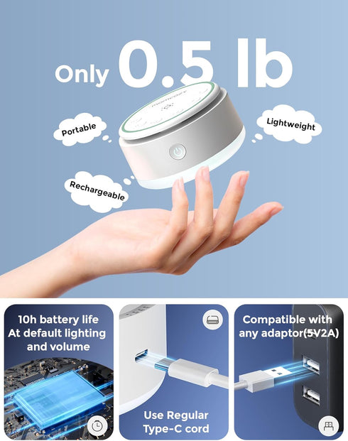 Momcozy 20 Sound Machine for Baby | Portable White Noise Sound Machine for Sleep Rechargeable | Sleep Sounds White