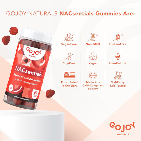7-in-1 Vegan NAC 600mg Gummies - Sugar Free N Acetyl Cysteine Supplement with Vitamin C, ALA, Resveratrol & More