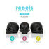 Rebels Refinery 3-Piece Skull-Shaped Lip Balm Bundle - Black, Mint, Vanilla & Passion Fruit