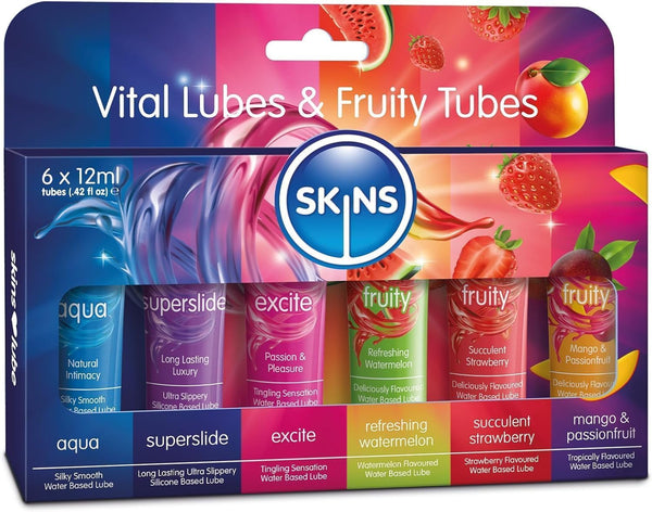 SKINS Sex Lube Set - Water Based Lube, Tingle Lube and a