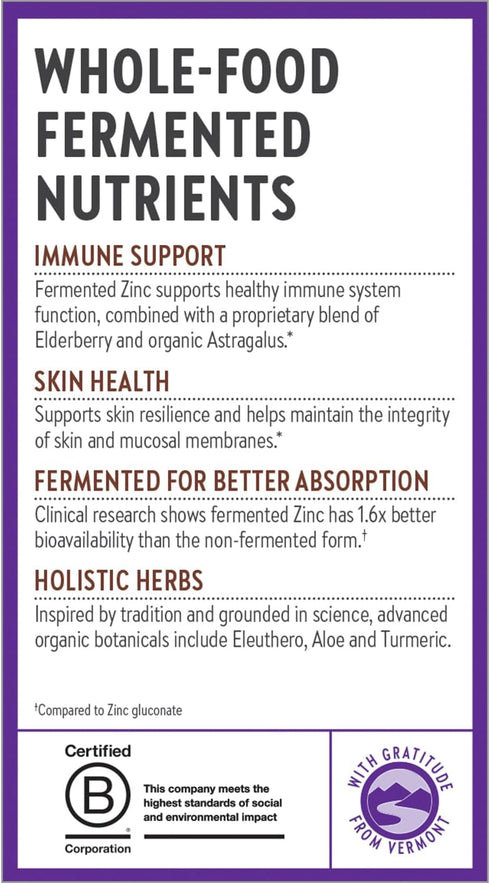 New Chapter Zinc Supplement | Fermented Zinc Complex, ONE Daily for Immune Support, 30 Count