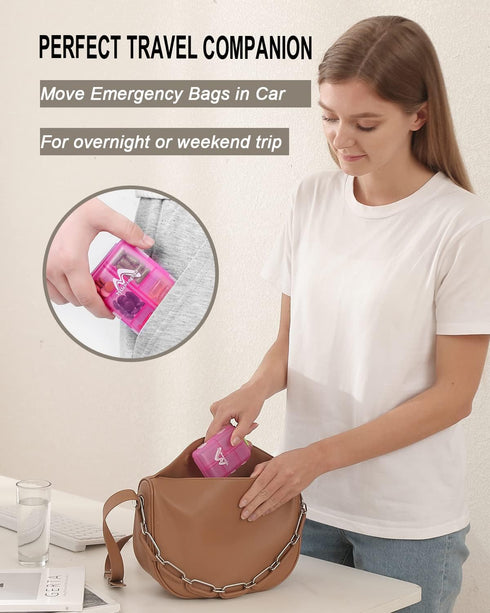 4PS Travel Pill Organizer with 164 Slice Labels, 10 Compartments, Portable Folding Small Pill Case