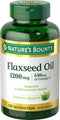 Nature's Bounty Flaxseed and Omega 3, 1200mg, 125 Softgels, Cardiovascular Health
