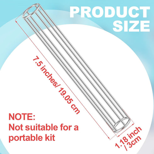 Zonon 4 Pcs Metal Cage Applicator, Tubular Gauze Bandage Applicator Tube for Fingers (1.18 x 7.5 Inch)