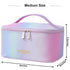 Small Gradient Makeup Bag for Ladies, Cute Pink Purple Blue Green Waterproof Zipper Pouch Makeup Organizer (Rainbow
