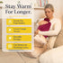 Qomfor 3L Hot Water Bottle - with Soft Premium Fleece Cover - Burgundy, - Heating Pad for Menstrual Cramps and Period