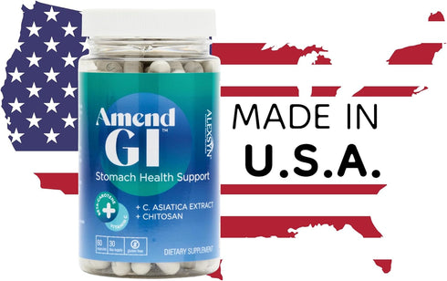 Amend GI All-Natural Stomach Health Support - 60 Capsules, Nutraceutical for Digestive Health